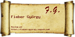 Fieber György névjegykártya