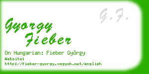 gyorgy fieber business card